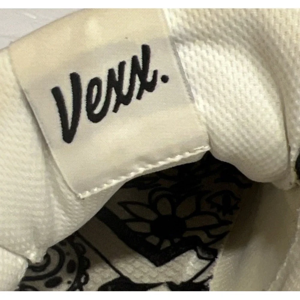 Skechers Vexx‎ Sketch Doodle Lace Sneakers 177972 White Black Women's Size 9